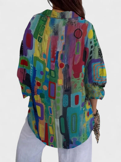 Clara | Elegant Geometric Pattern Blouse